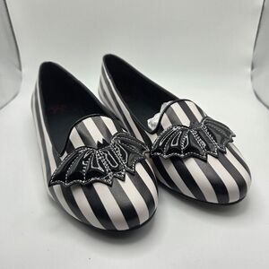 Lydia Bat Striped Women's Loafers with Bat Accent